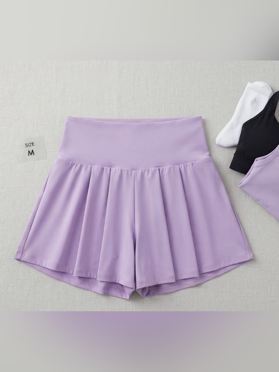 HALARA Pants - NWOT HALARA Lavender Purple High Waist Skirted Athletic Shorts